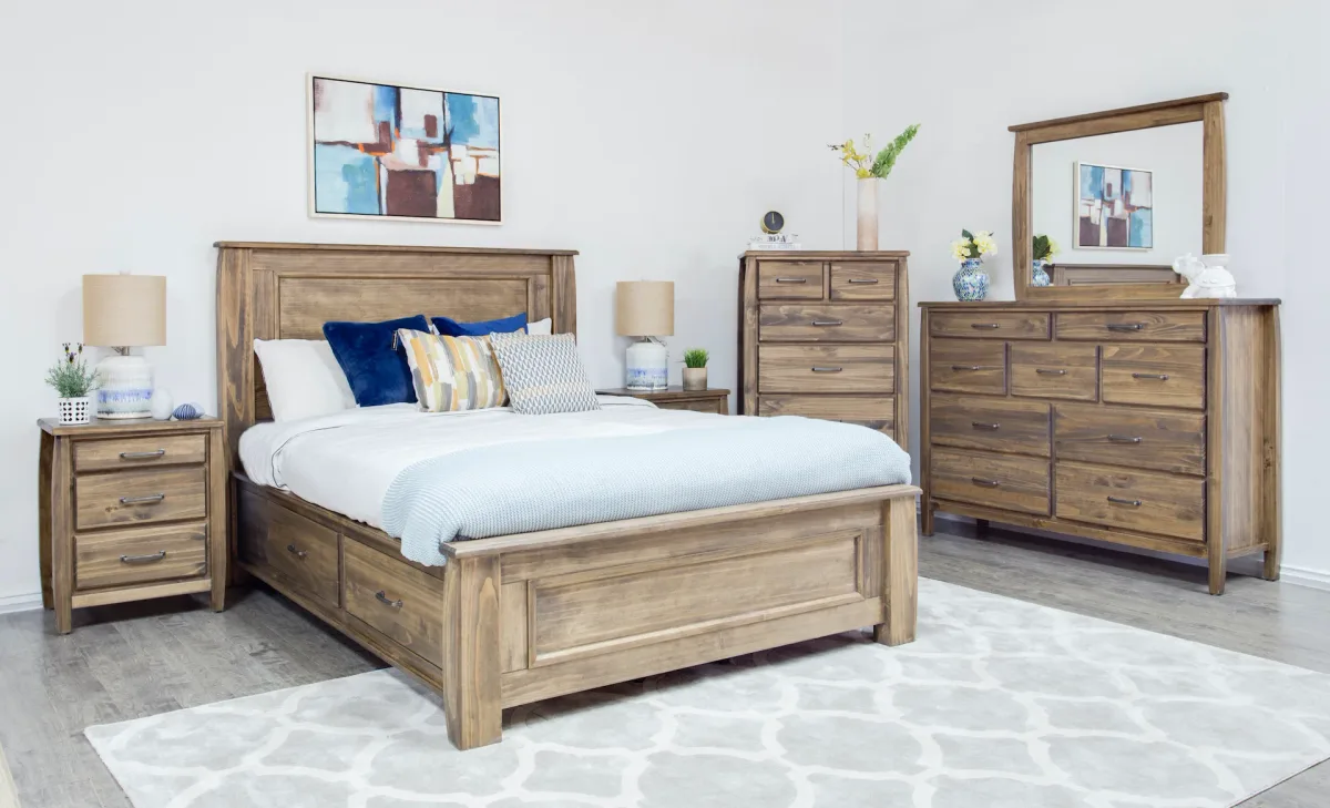 Tofino solid wood bedroom suite King Queen Double by Mako wood furniture
