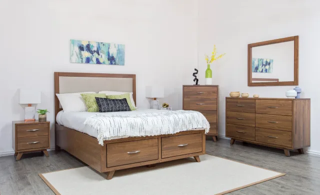 brandon front storage bedroom suite by Mako wood furniture