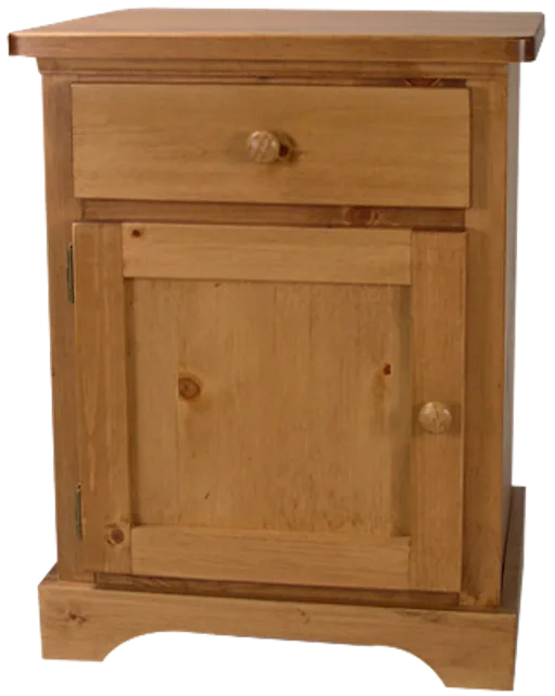 solid pine door and drawer night table  by Mako wood furniture