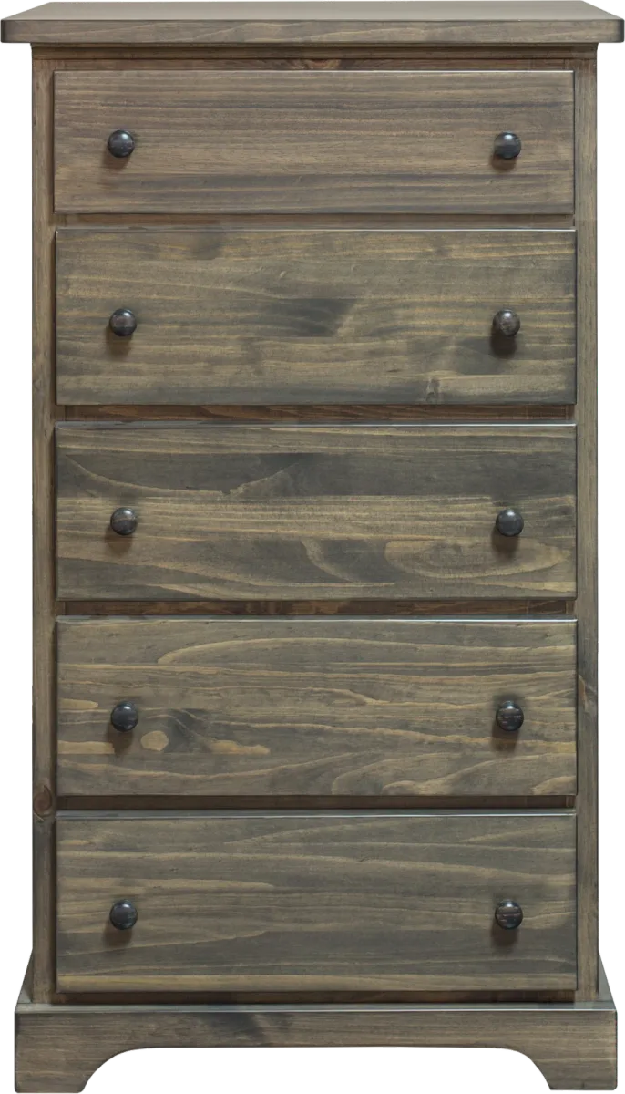 Polo solid wood 5 deep drawer chest by Mako wood furniture