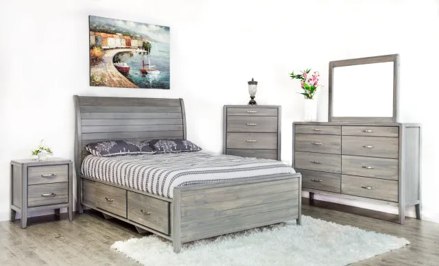 Sage solid wood bedroom suite queen king double by Mako wood furniture