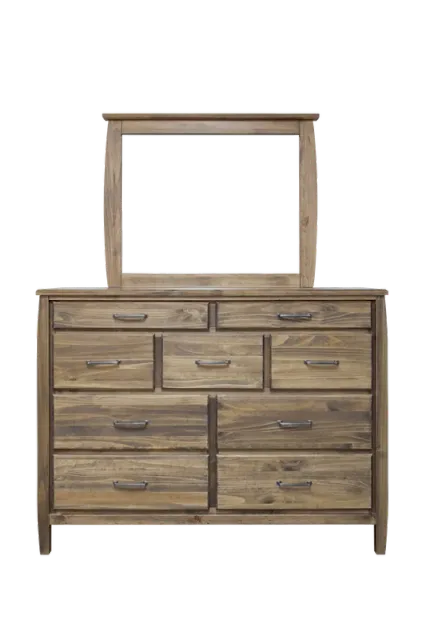 Tofino solid wood mule Dresser and mirror  by Mako wood furniture