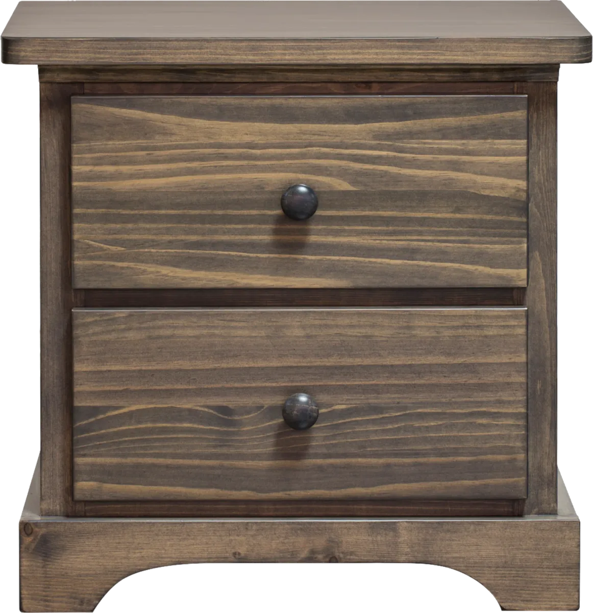 polo solid pine 2 drawer nightstand  by Mako wood furniture