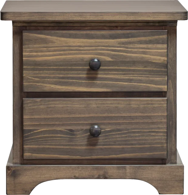 polo solid pine 2 drawer nightstand  by Mako wood furniture