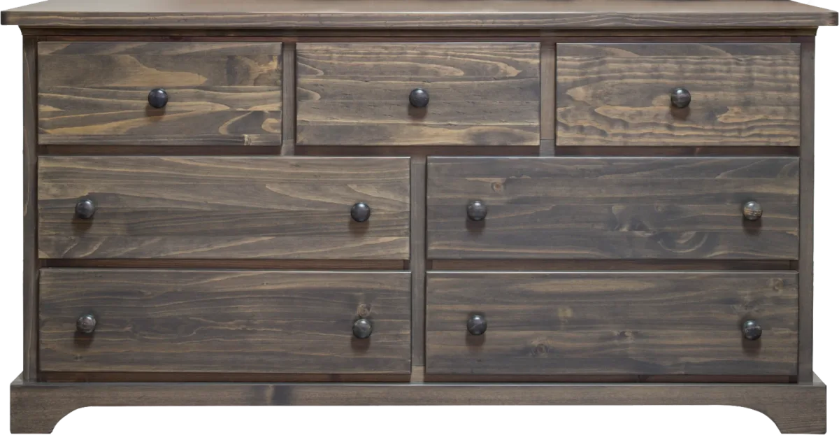 polo solid pine 7 drawer dresser  by Mako wood furniture
