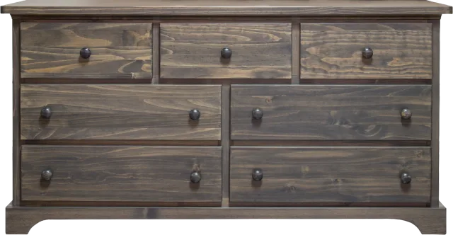 polo solid pine 7 drawer dresser  by Mako wood furniture