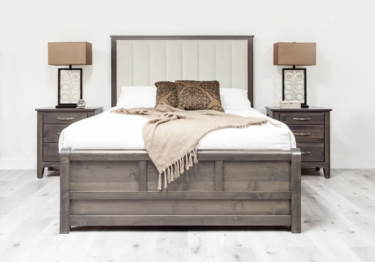 sapphire solid wood channel tufted headboard by by Mako Wood Furniture