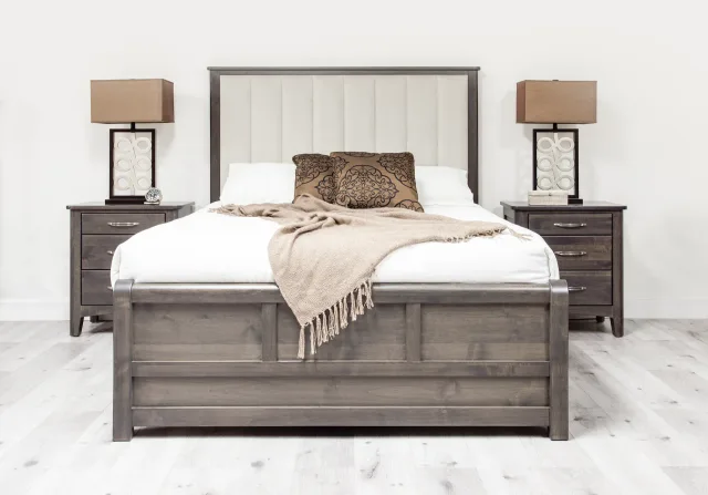 sapphire solid wood channel tufted headboard by by Mako Wood Furniture