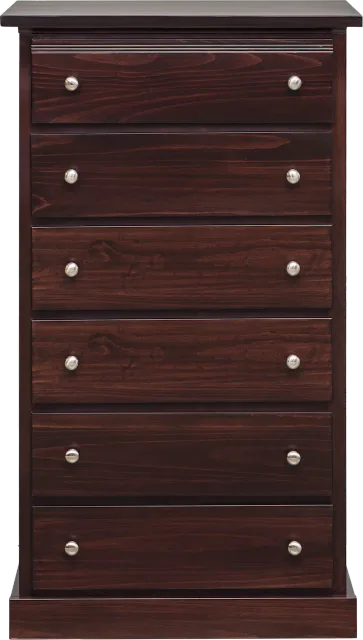 decora solid pine six drawer chest  by mako wood furniture