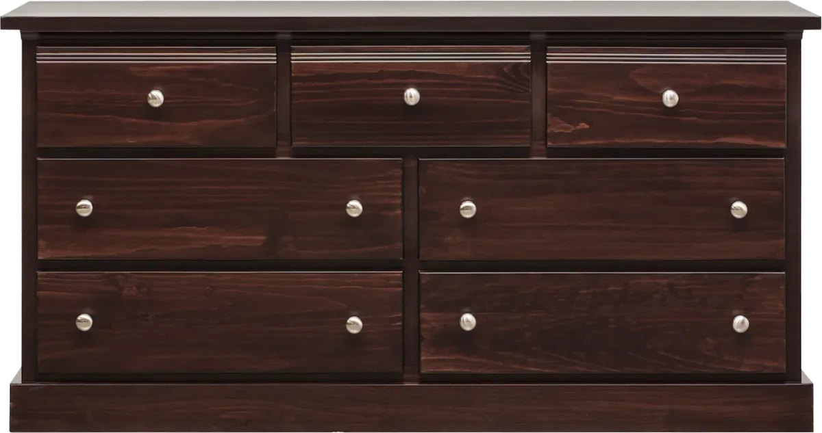 Decora solid pine seven drawers dresser by Mako