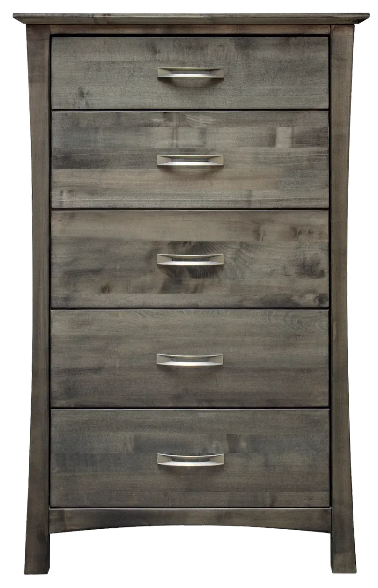 Megan solid maple five drawers chest