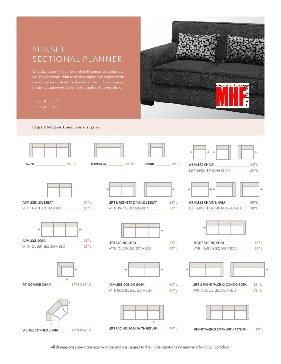 Sunset Sectional Planner by Elite Sofa design