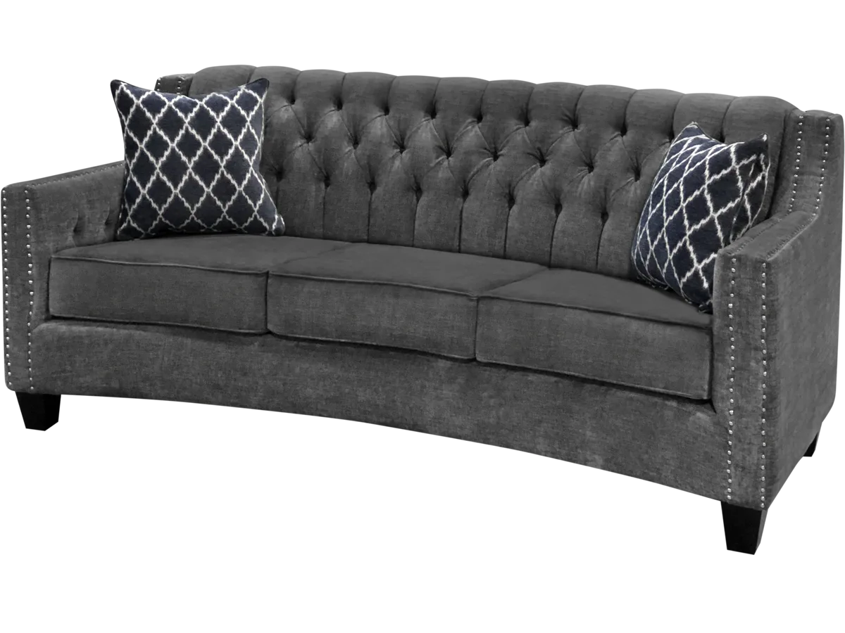 vogue tufted back Curved sofa by elite sofa designs