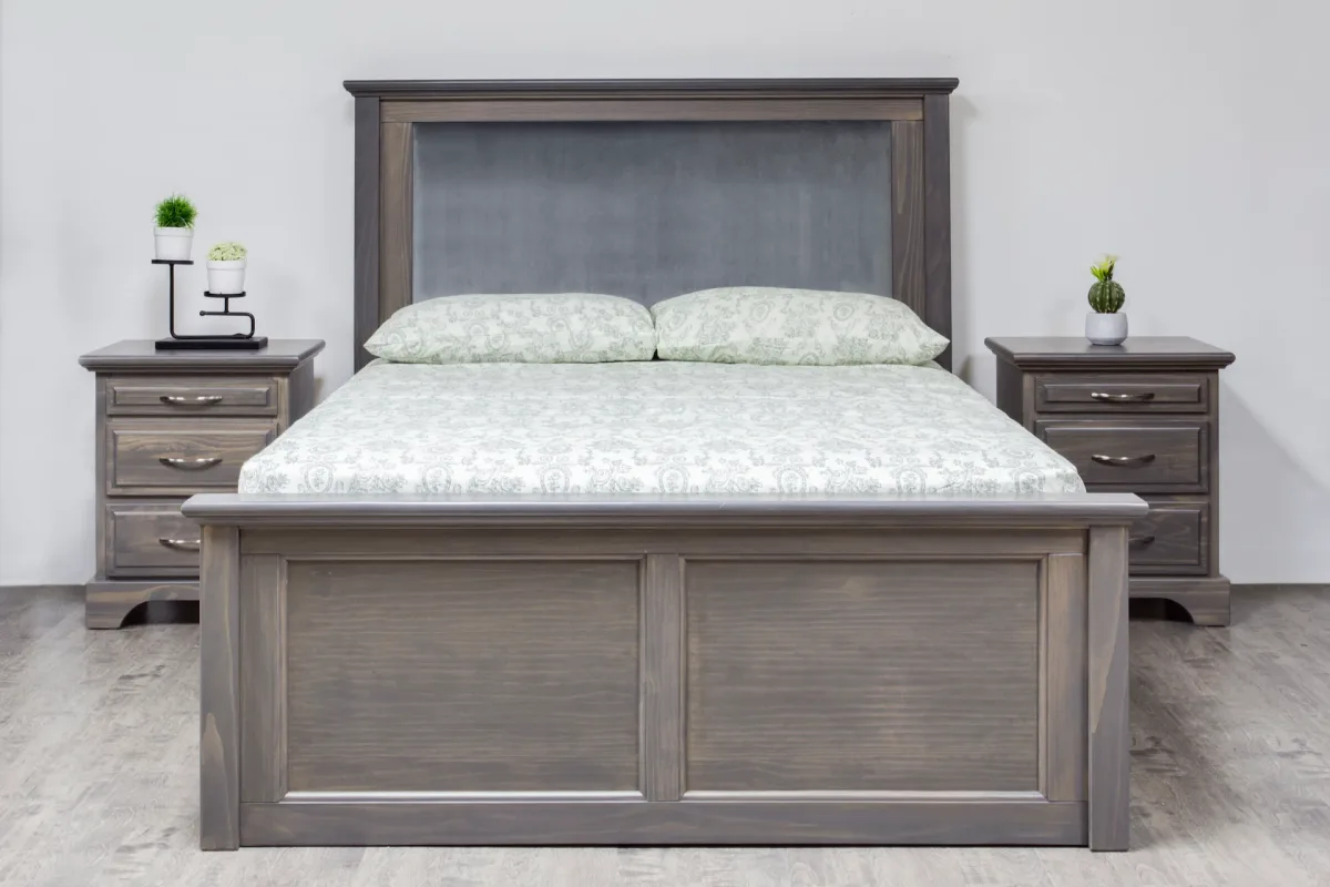 Solid wood side storage bed