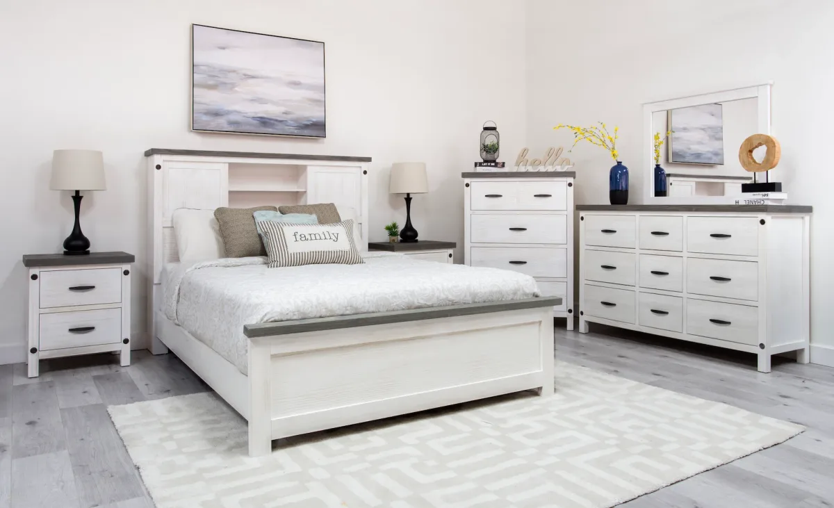Bianca wire brushed solid pine bedroom suite by mako