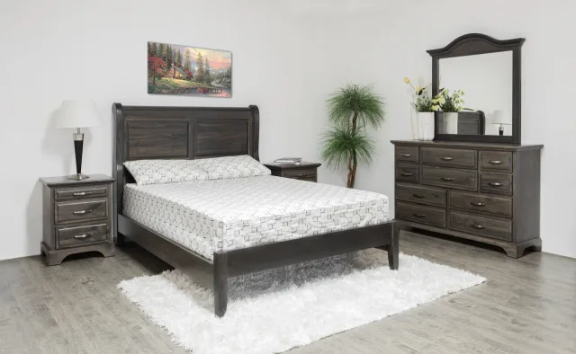 Porter low profile bed with Sleigh headboard