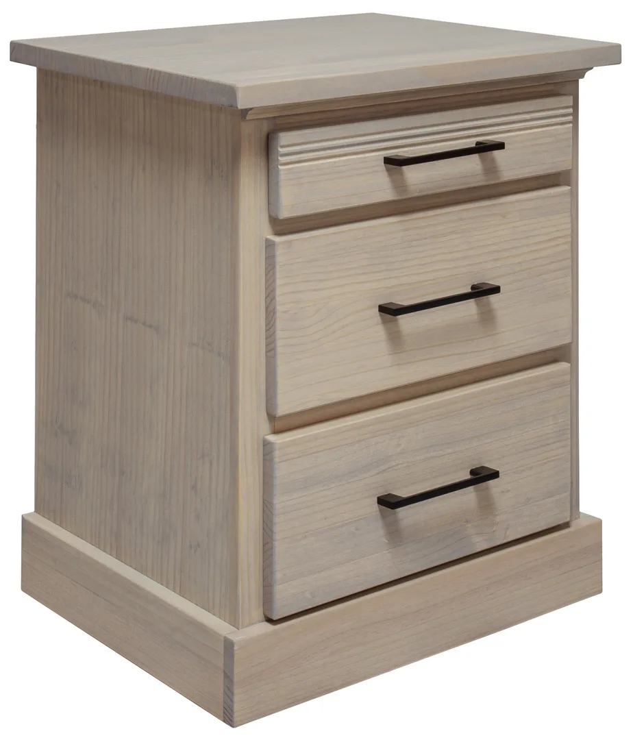 Solid wood Nova 2 and half drawers night table in ivory stain