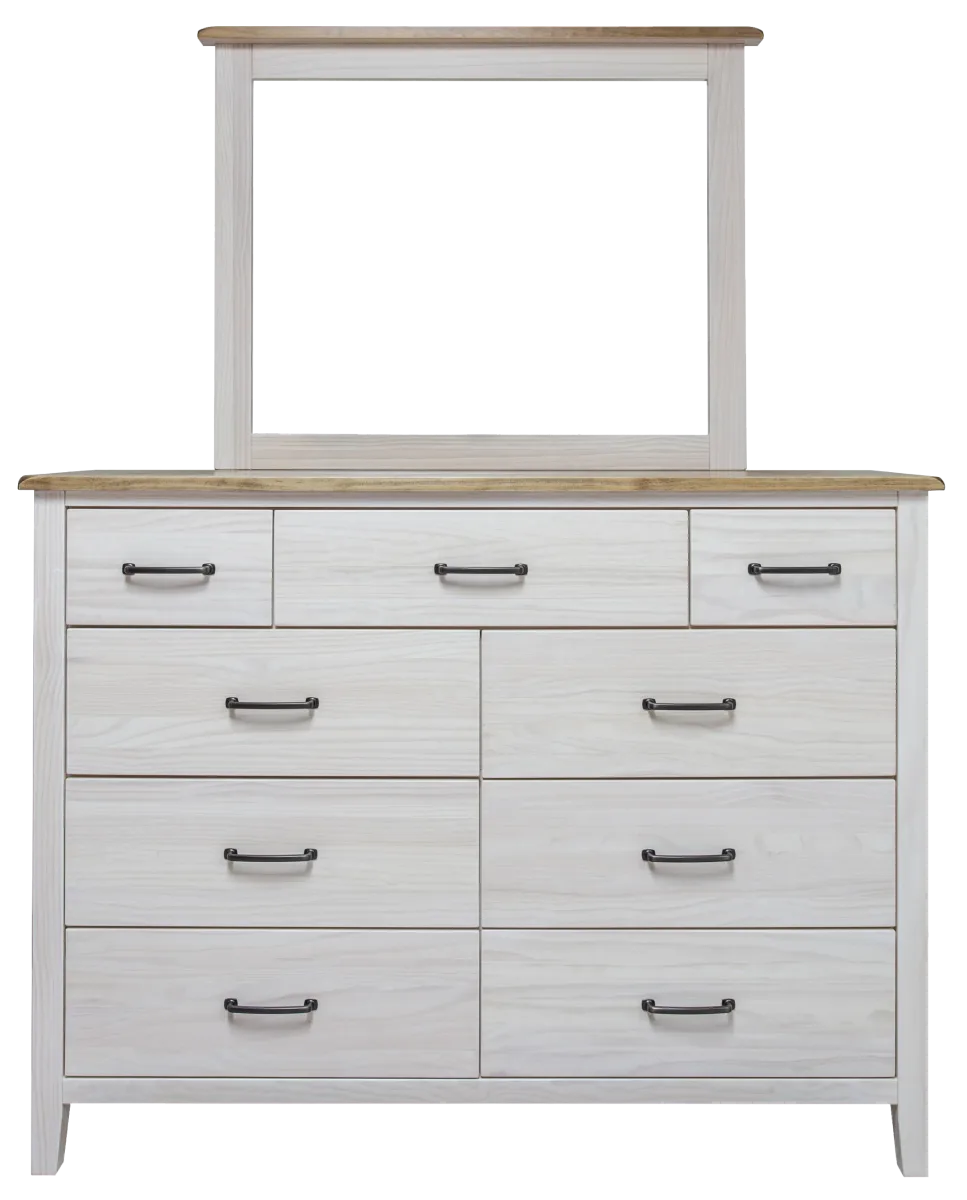 Solid wood Monkland dresser with mirror