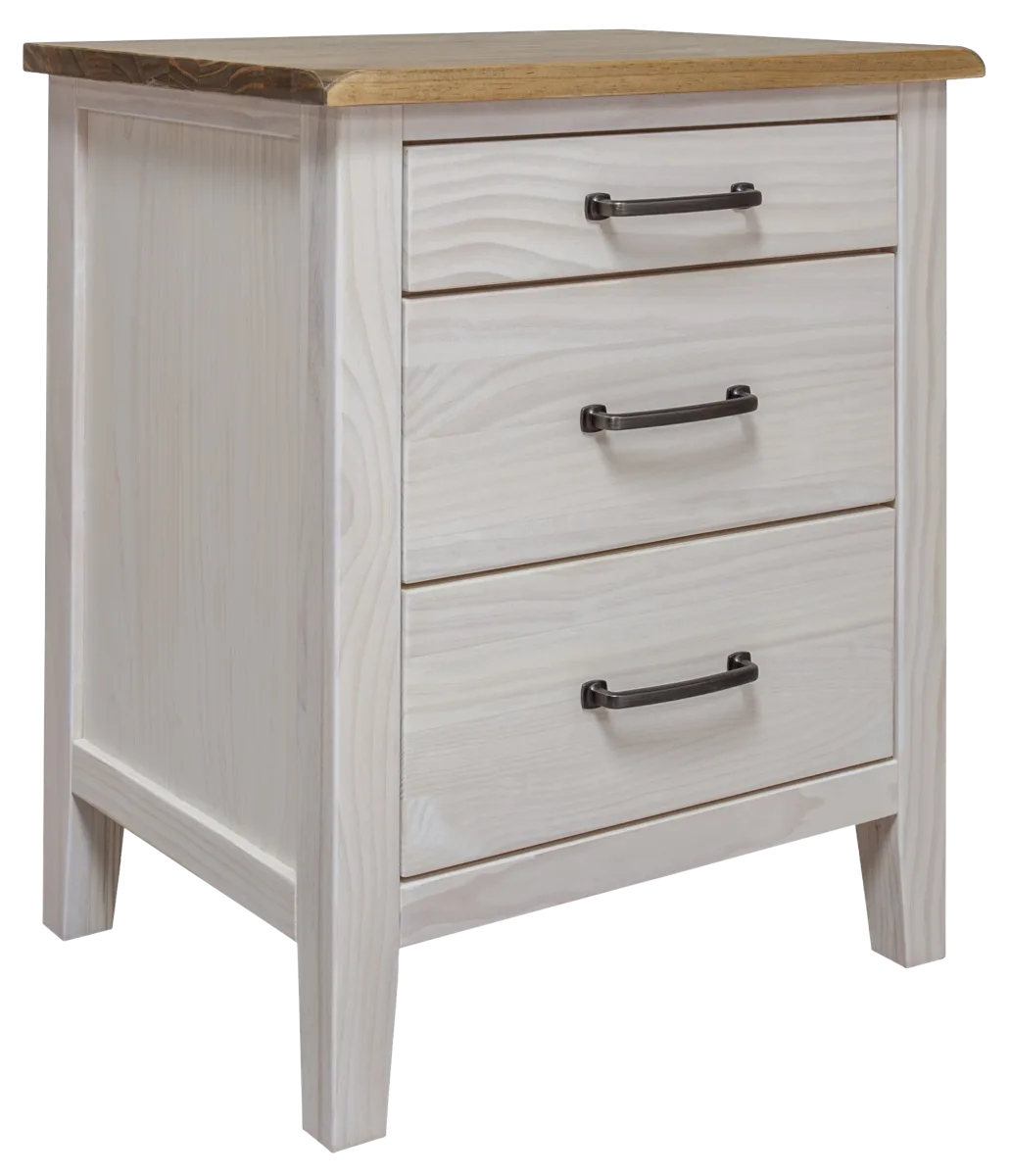 Canadian Made Solid pine Monkland 2.5 drawers bedside table