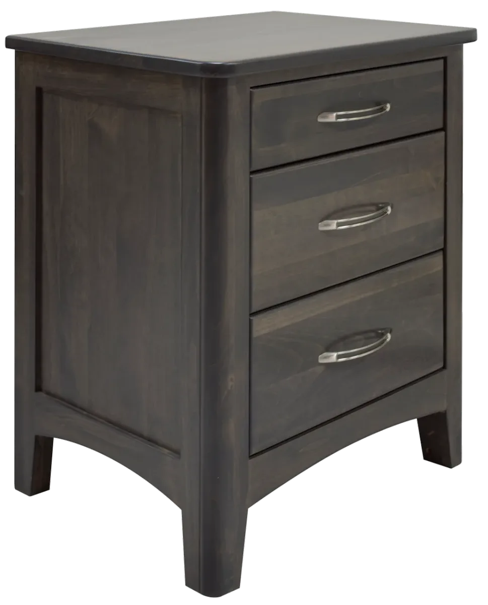 Solid Alder 2.5 drawer bed side table