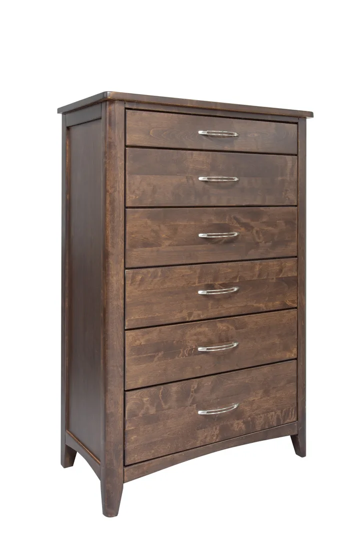 Solid maple whistler chest with deep and pencil drawers