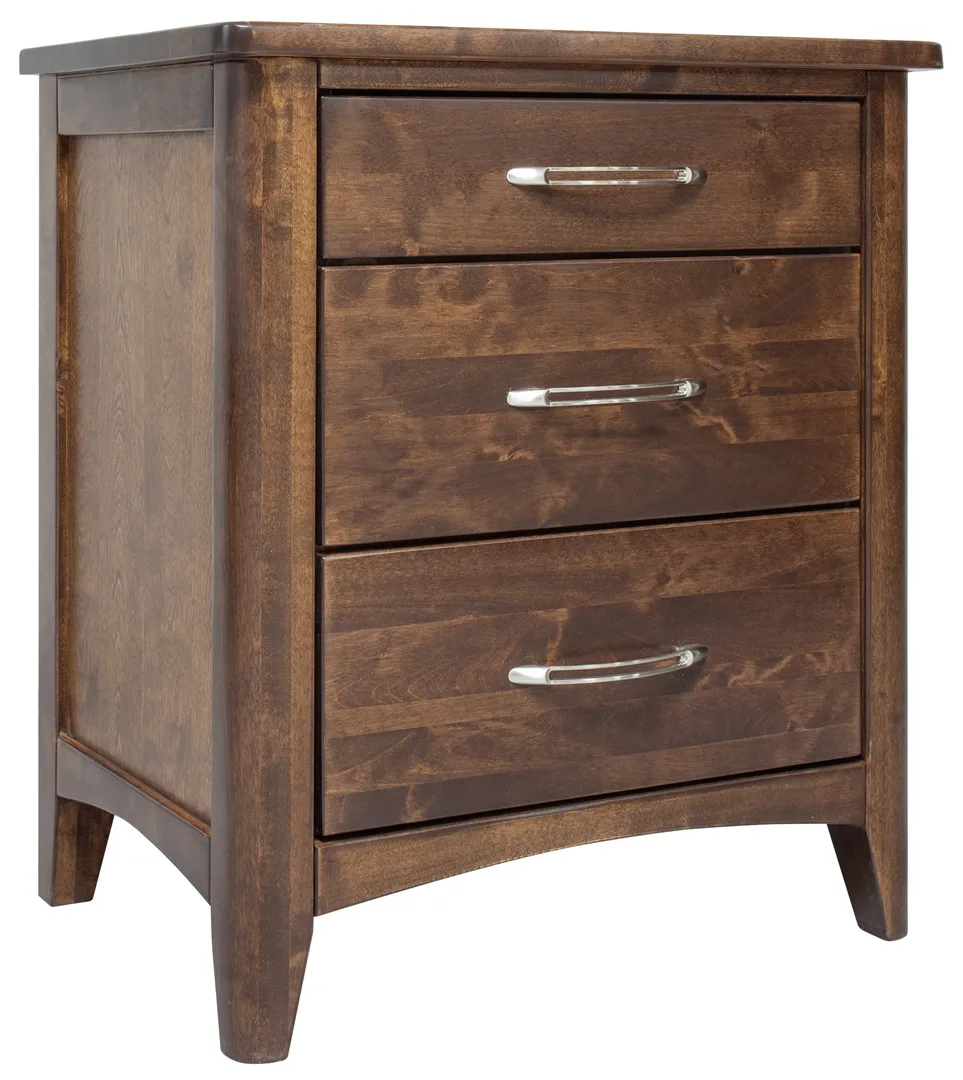 Solid maple bed side table by Mako Wood