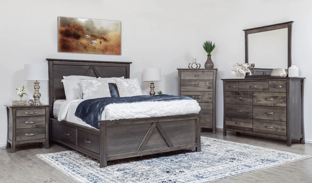 Megan bed maple wood